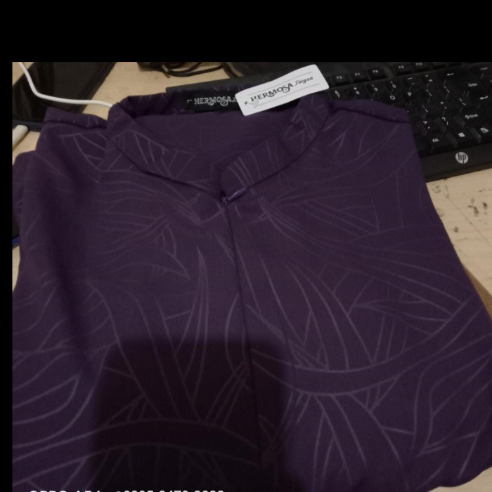 GAMIS EMBOS UNGU TUA HERMOSA YORIS CALTRI ABSTRAK/GAMIS UNGU TUA MURAH