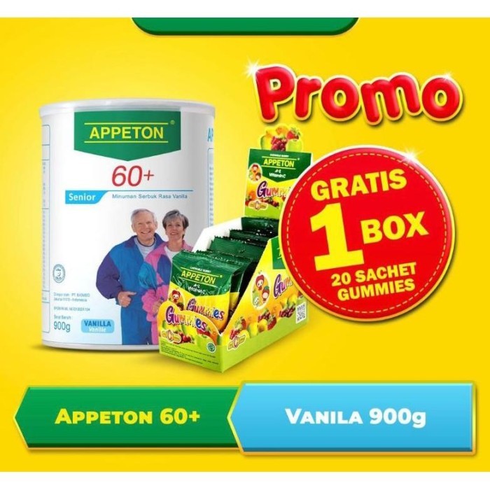 

ada APPETON 60+ / Susu Lansia - (Orang Tua) (Vanilla) 900 Gram