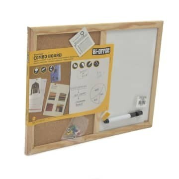 

BI-SILQUE CORK PIN BOARD PAPAN TULIS KAYU KOMBINASI WHITE 90X60 CM