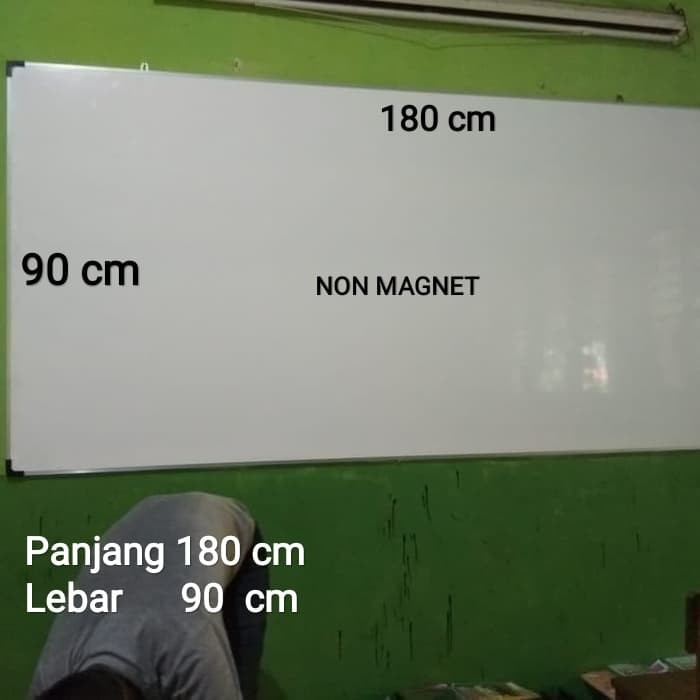 

Whiteboard besar 90 x 180 cm papan tulis 180 x 90 cm