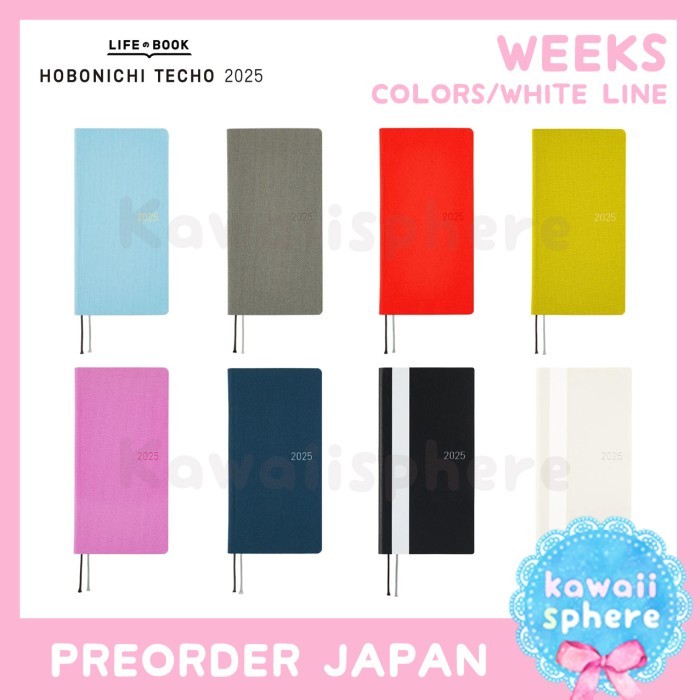 

Terlaris Hobonichi Techo 2025 Weeks Colors / White Line Series Hobonichi Weeks 2025 Preorder