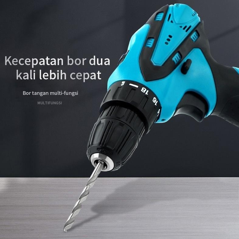 Bor Cordless Drill Paket Set/Kit Alat Listrik/Multi-Pose Bor Listrik/Bor Baterai
