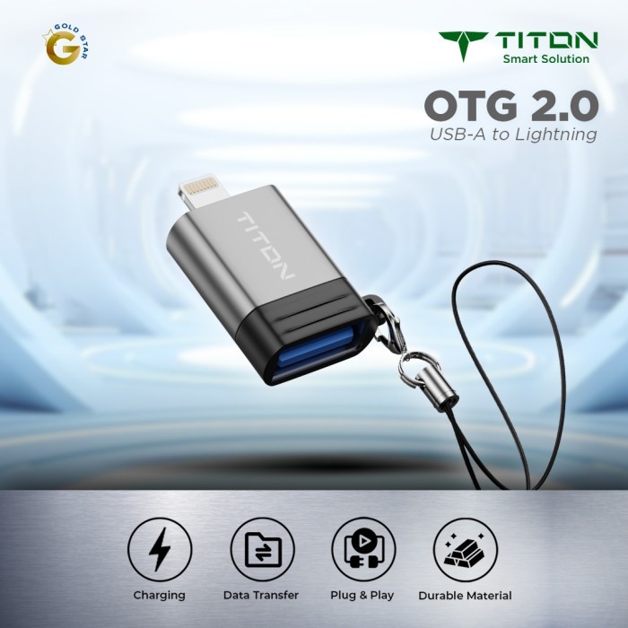 Terlaris Titon OTG iPhone Adapter USB-A to Lightning USB 2.0 Flashdisk Data Transfer iPhone X XR 11