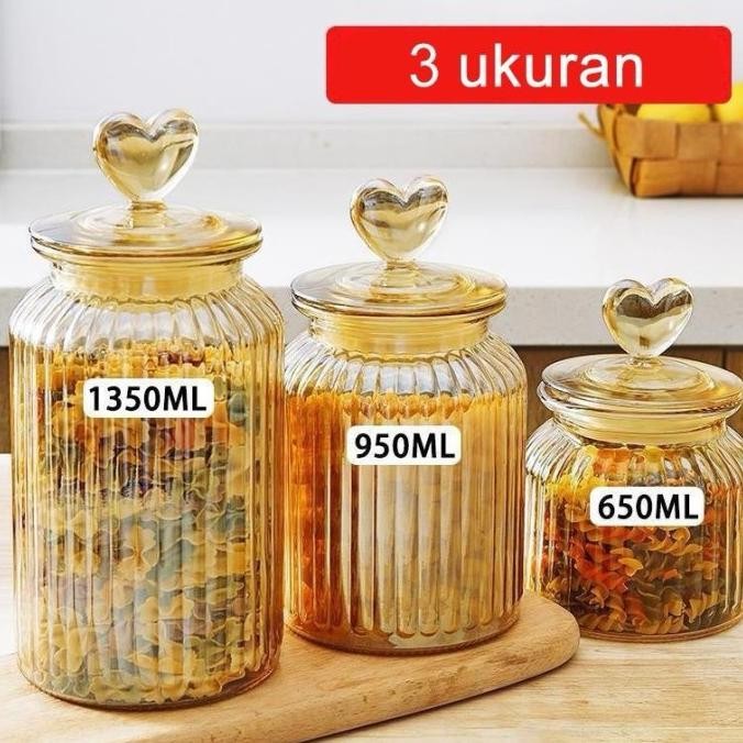 Toples Kue Lebaran Set Mewah / Toples Kaca Kedap Udara | Toples