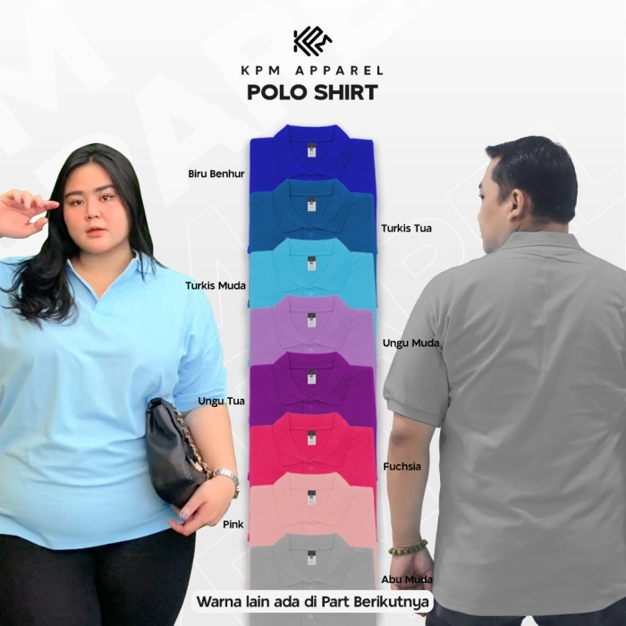 Kaos Polo Shirt CVC Pique KPM Apparel Big Size Part 3
