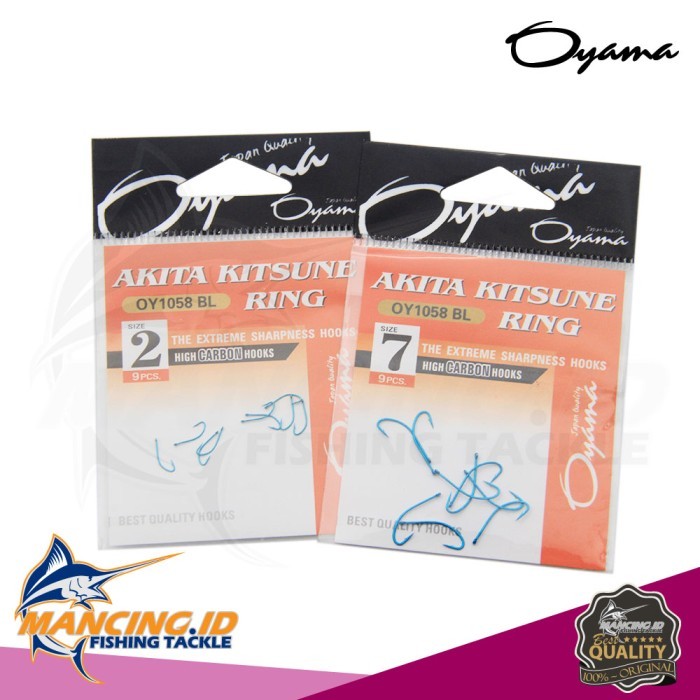 Oyama Akitakitsune Ring OY-1058 Carbon Hook Pancing Kail Made in Japan