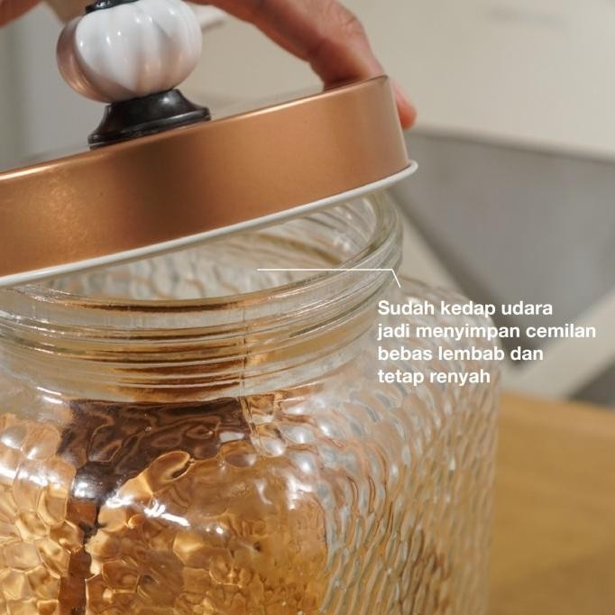 TOPLES KACA MEWAH LEBARAN KUE KERING SNACK HOV CANTIK UNIK KEDAP UDARA