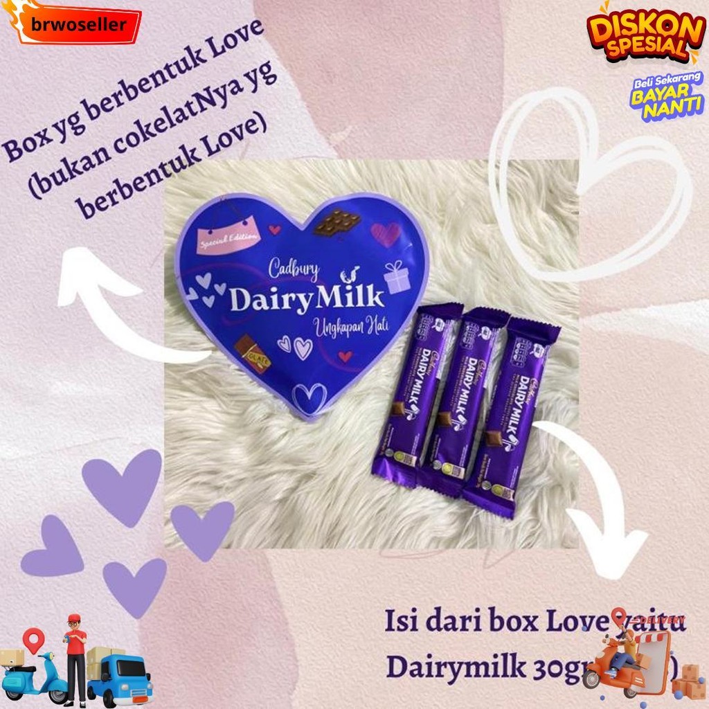 

Giftbox Special Love Edition // Silverqueen Dairymilk // Valentine Birthday Wedding Ulangtahun Anniversary D Termurah