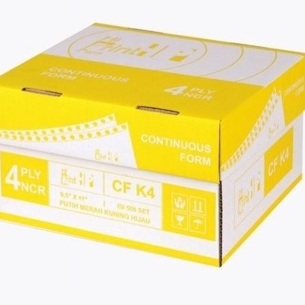 

Sale Continuous Form 9,5 X 11/2 4 Ply Prs Hi Print ( Isi 500 Sheets)