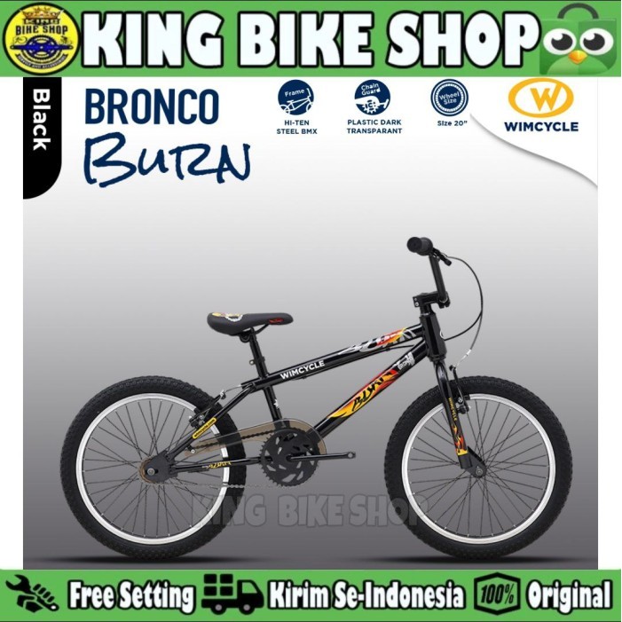 Sepeda Anak Laki BMX WIMCYCLE BRONCO BURN Ukuran 20 Inch