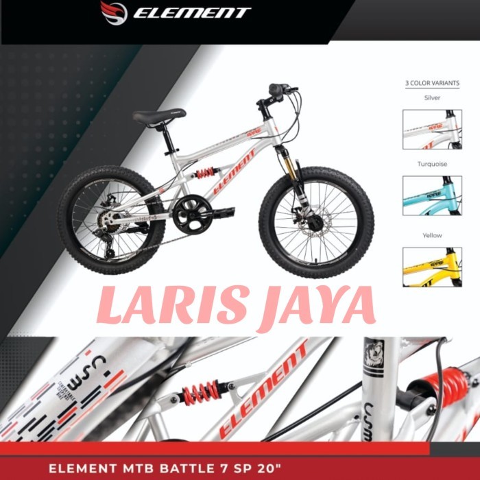 SEPEDA GUNUNG 20 INCH FULLSUS ELEMENT BATTLE MTB 20 INCH ELEMENT FULLSUS BATTLE 20 INCH