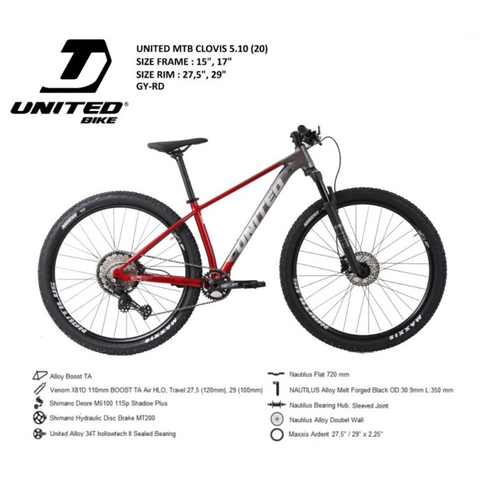 sepeda gunung MTB 29 United Clovis 5.10