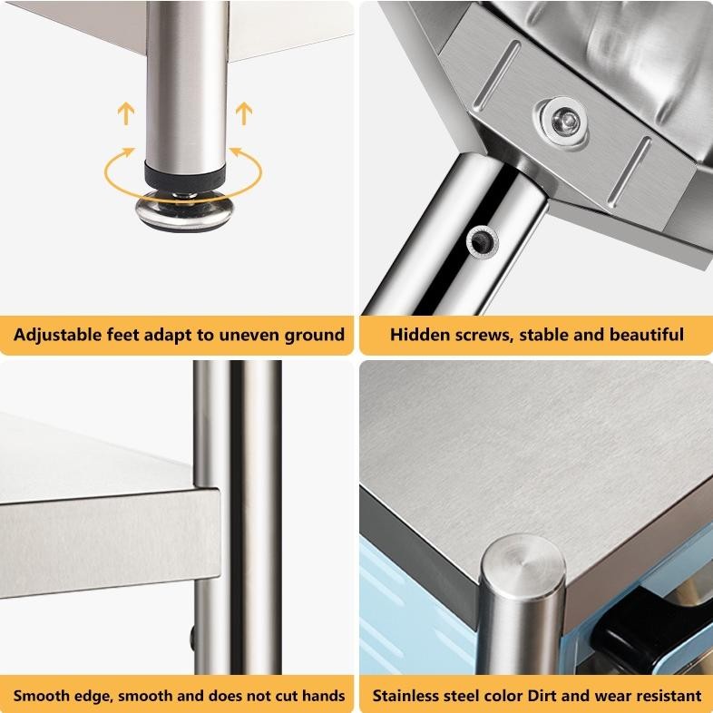 Rak Dapur Stainless Steel /Rak Penyimpanan 5 Tingkat /Rak Dapur Microwave/Rak Barang