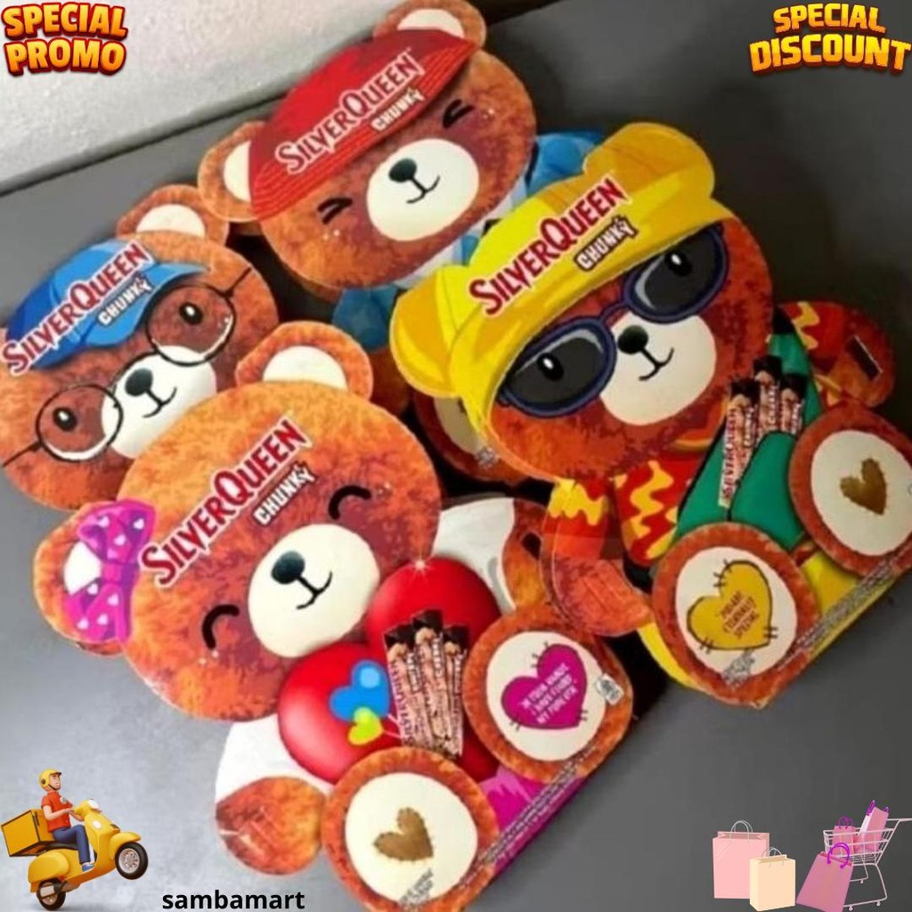 

Silver Queen Chunkybar Valentine Bear / Beruang Isi 3 X 26Gr D Best Seller