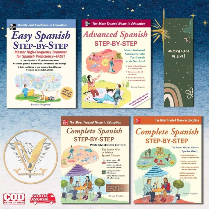 TERLARIS EASY SPANISH, COMPLETE SPANISH, ADVANCED SPANISH, COMPLETE SPANISH STEP-BY-STEP - SERIES BY
