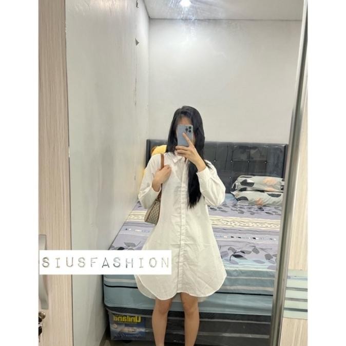 Grosir Tunik Putih Polos Oversize 070/722