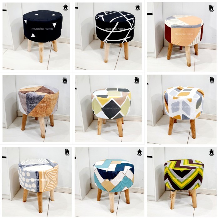 Cover Kursi Stool Bulat / Sarung Kursi Stool Bulat