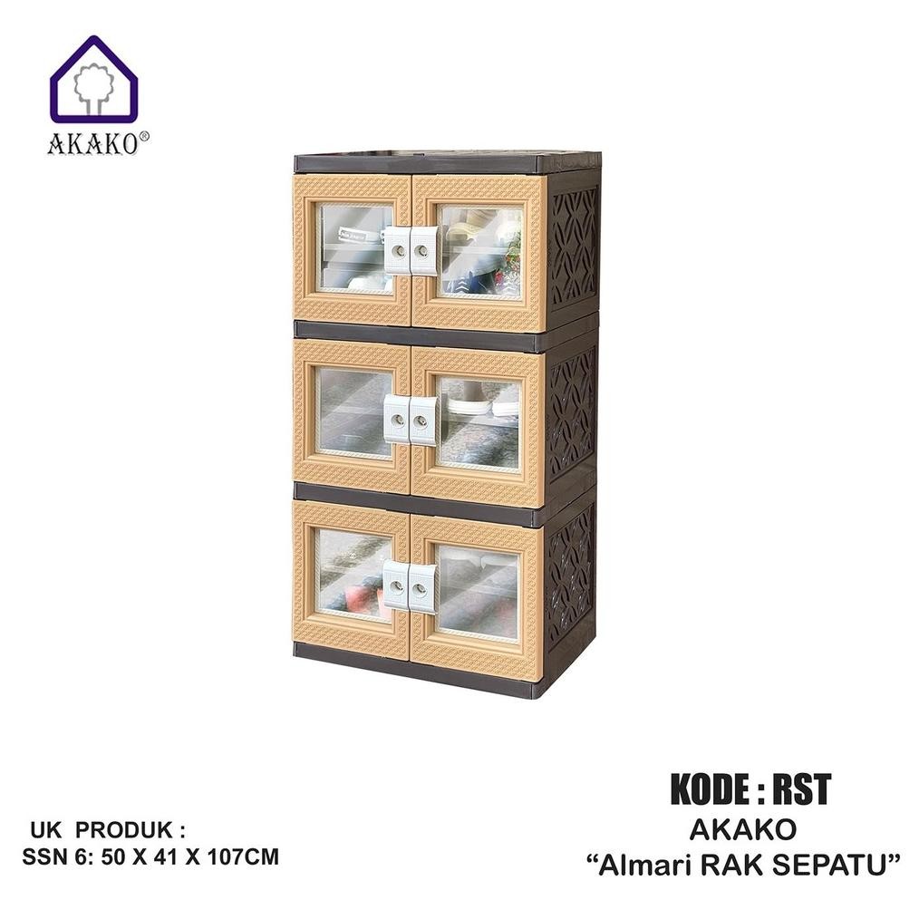 Lemari Sepatu Susun 3 (Didalam 6 susun) + Kaca (Kode : RST S3)