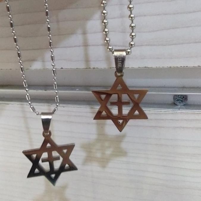 Sale Kalung Salib Couple Bintang Daud 723-445