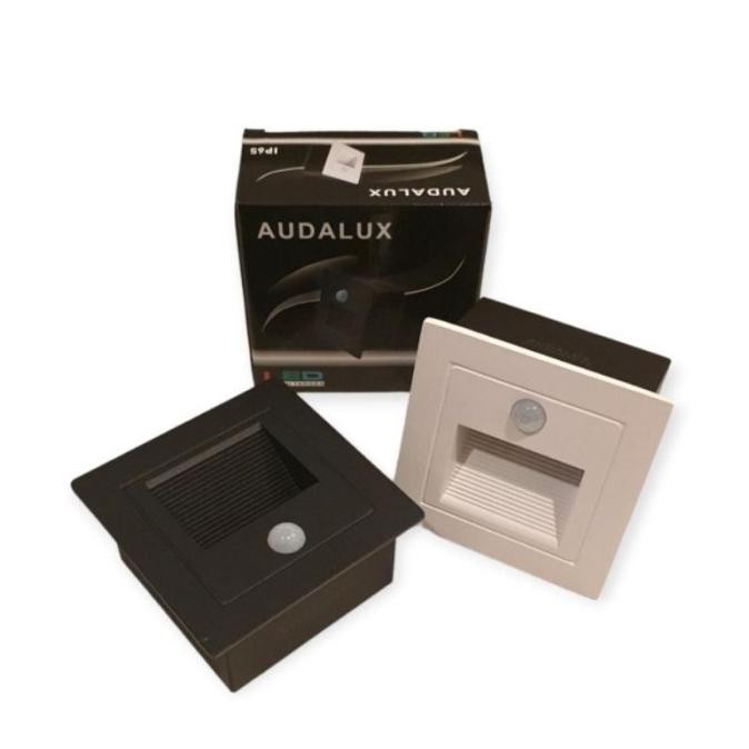 Murah Lampu Tangga Tanam Sensor Gerak Led Steplight 3W 3Watt Kotak/Persegi Audalux Ip65