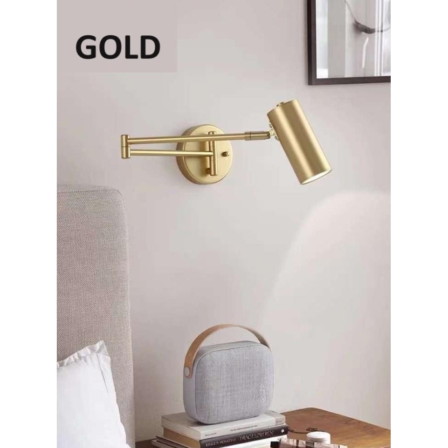 Promo Fl 1671 Lampu Dinding Baca Buku Minimalis Modern Tangkai Fleksibel Sorot Bedside Lamp