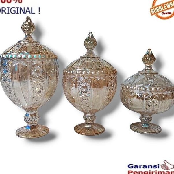 Toples Kaca Kristal Toples Piala Set Toples Lebaran Set Homeline SM500