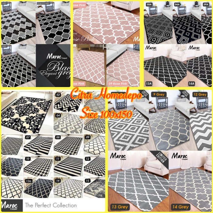 Karpet Lantai Permadani Maroc Size 100x150