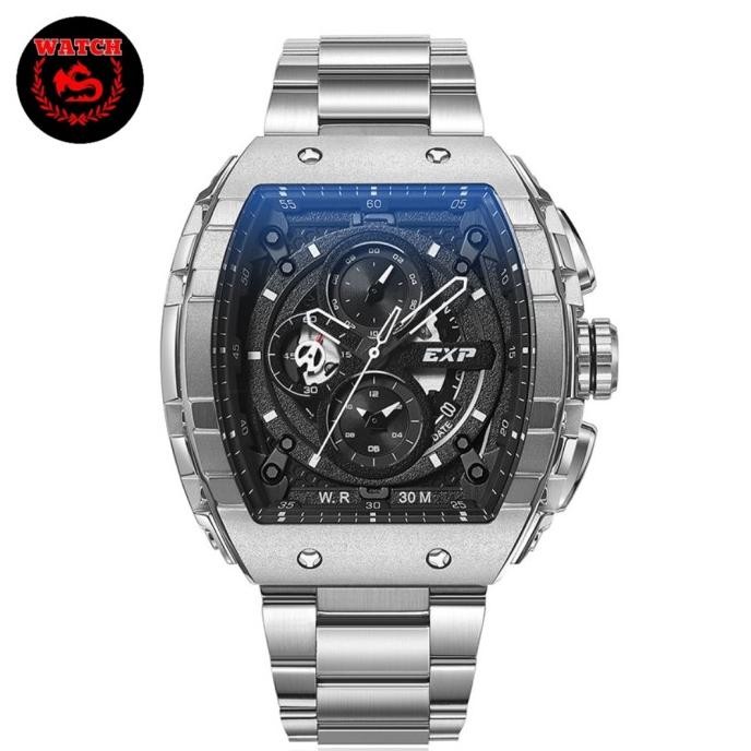 Murah Jam Tangan Expedition Pria Original E 6782 E6782Mcb Black Silver