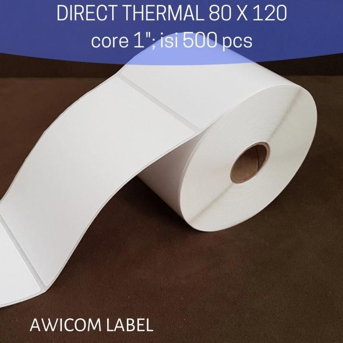 

Label Barcode Direct Thermal 80x120 80 x 120 core 1" isi 500 pcs