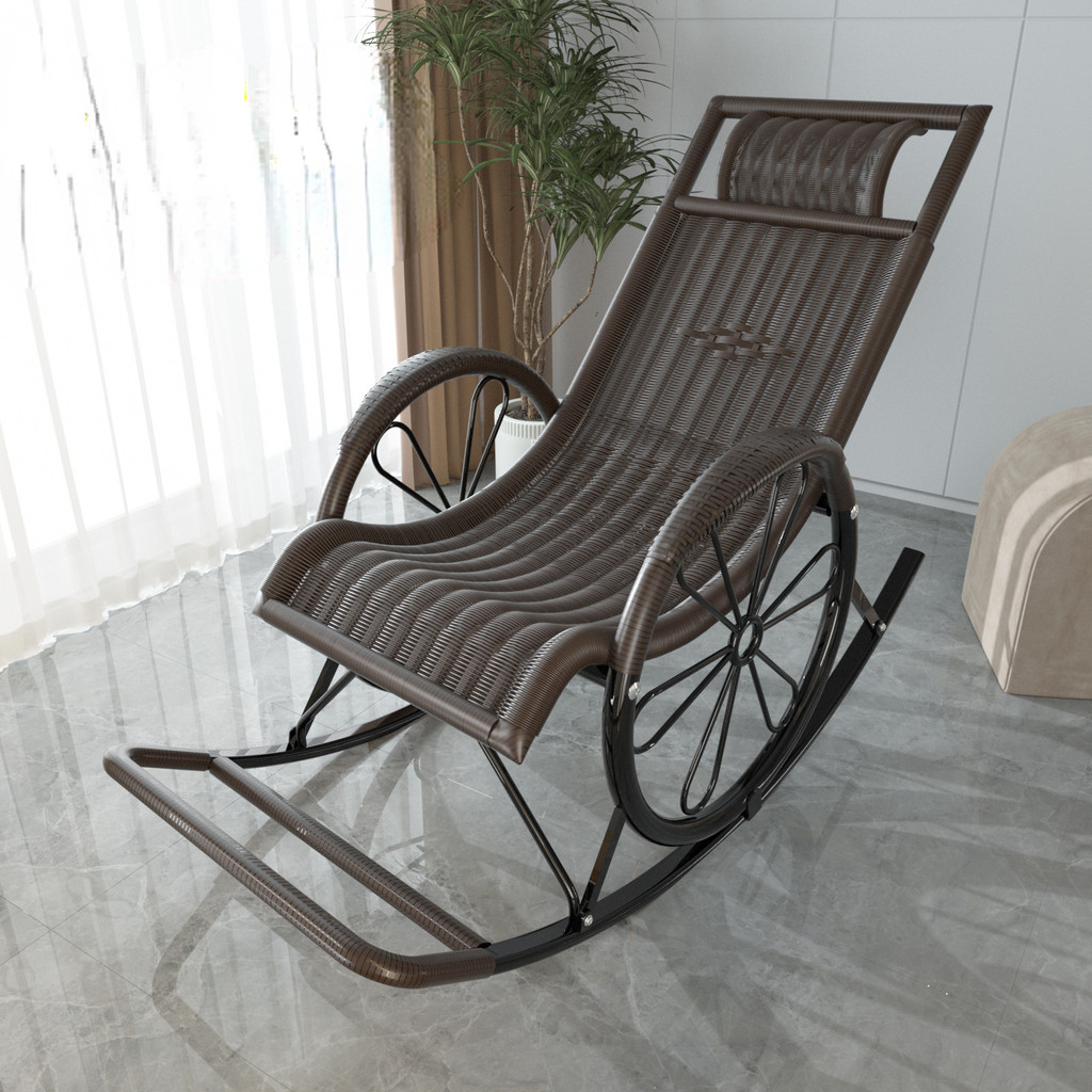 Balcony home rattan lazy chair rocking chair rattan chair