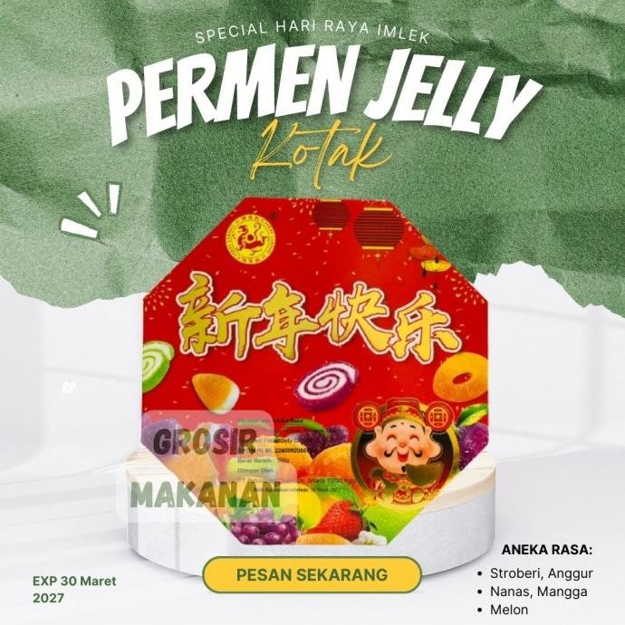 

Manisan Jelly / Cemilan / Manisan Jelly Imlek Kotak Cheng Liang Ji MRS02