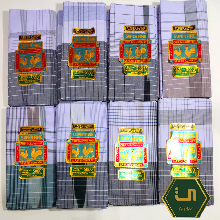 Sarung Cap Dua Ayam Mas(Putih Bermotif) #Gratisongkir #Sale #Discount