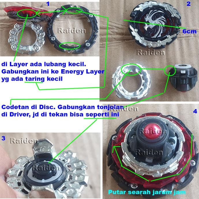 BEYBLADE DEAD PHOENIX B131 BURST MAINAN GASING ANAK