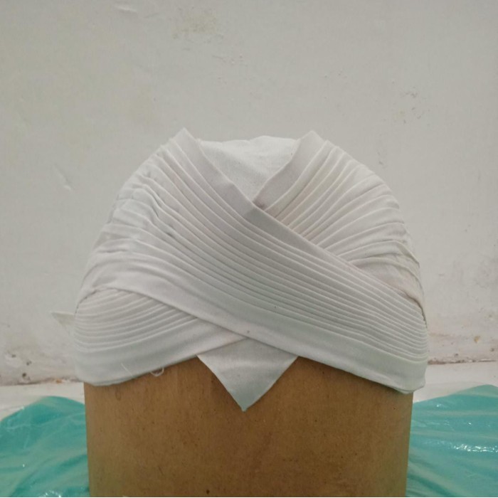 Yuliyansih - Blangkon Alus Jogja Putih Polos Mondol Baju Adat Jogja Blangkon Jawa