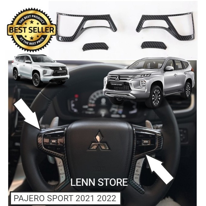Cover Panel Stir Mobil Carbon Mitsubishi Pajero Sport 2021 2022TERBARU