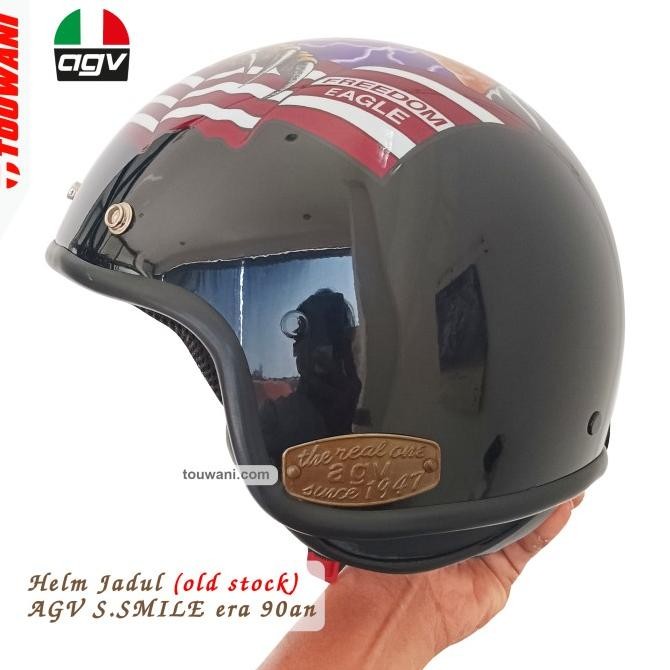 Helm Agv Smile Open Half Face Retro Classic Jadul Zei_Sei