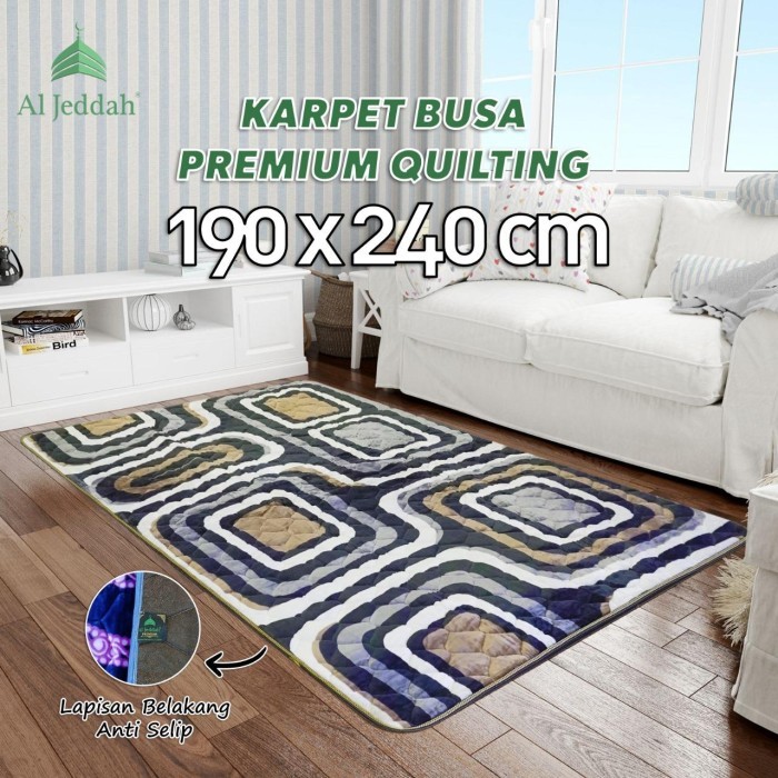 Karpet Busa Lantai 190X240 Anti Slip Busa Premium Quilting Tebal Empuk