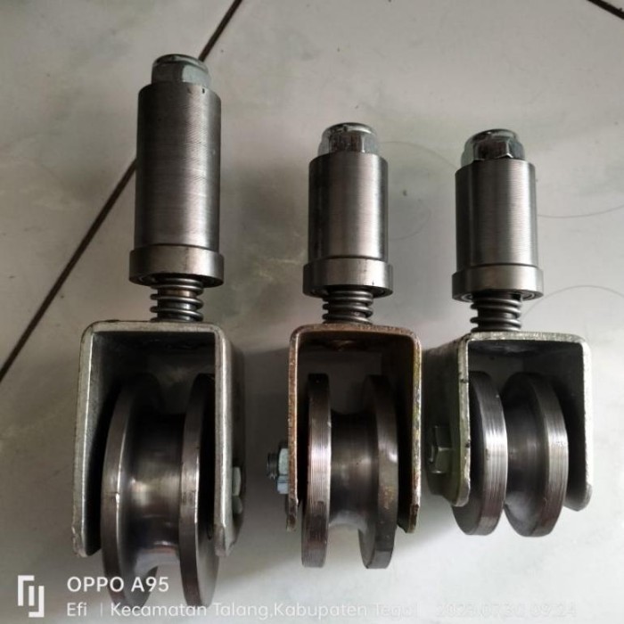 roda sliding besi super murni pintu pagar dorong lipat dan putar