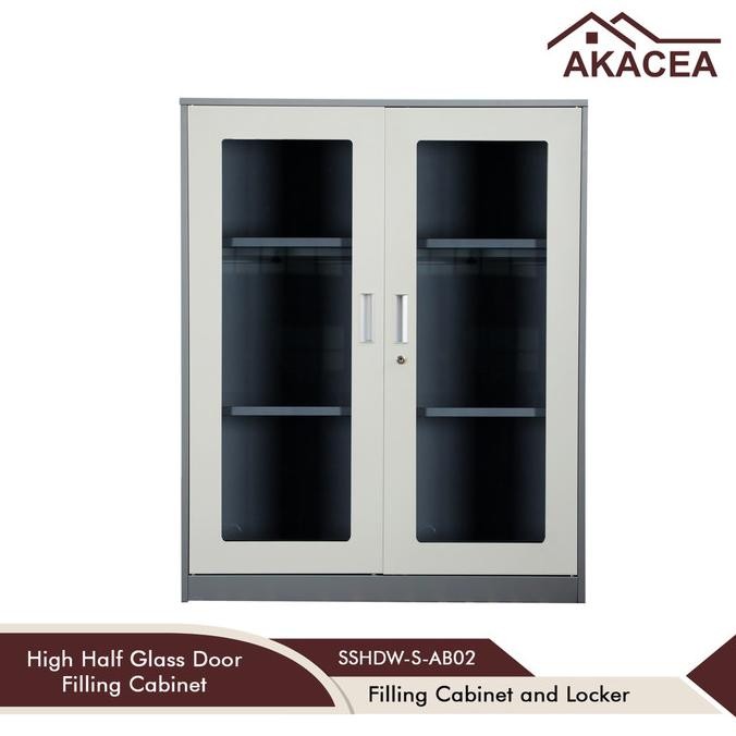 

FILING CABINET PINTU KACA - LEMARI ARSIP/ LEMARI BESI - SSHDW-S-AB02