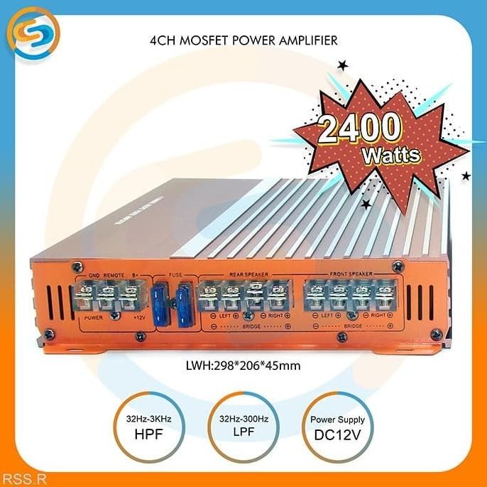 AMPLI 4CH MOSFET POWER AMPLIFIER 4 CHANNEL RSS R