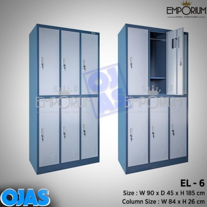 

Lemari Arsip Besi Loker 6 Pintu Tinggi Emporium EL 6