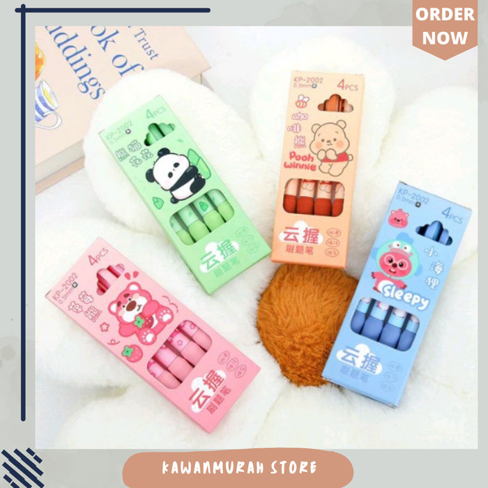 

Pena Gel Mekanik Kuromi Winnie Capybara Isi 4 / Pulpen Winnie The Pooh