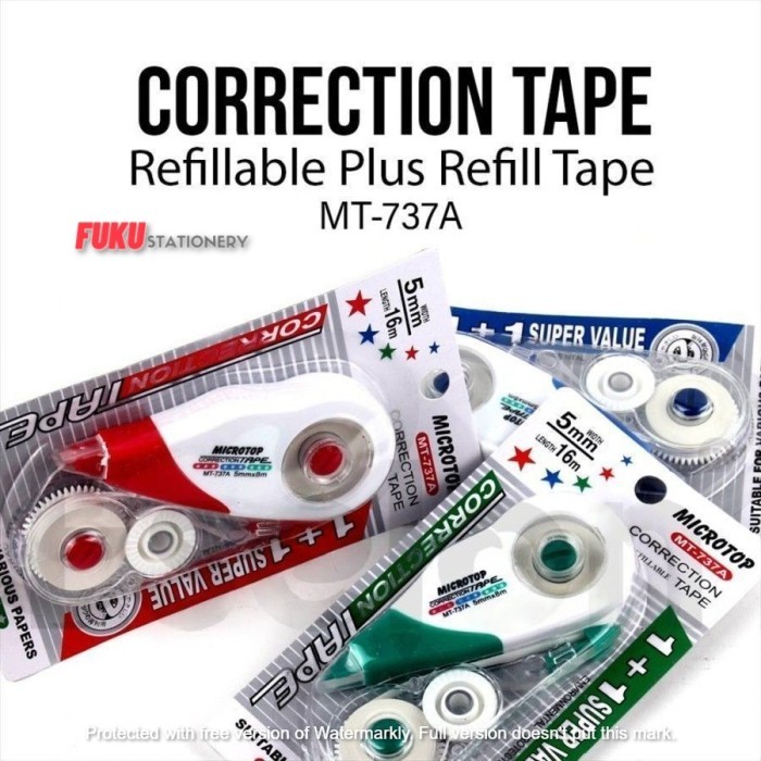 

Correction Tape Reffiable+ Refill Microtop 737A