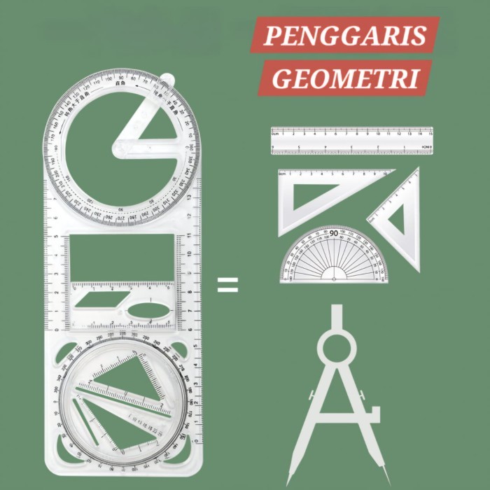 

Bajukiddie Penggaris Geometri Ruler Segitiga Lingkaran Busur Stationary Alat Tulis Sekolah Kantor
