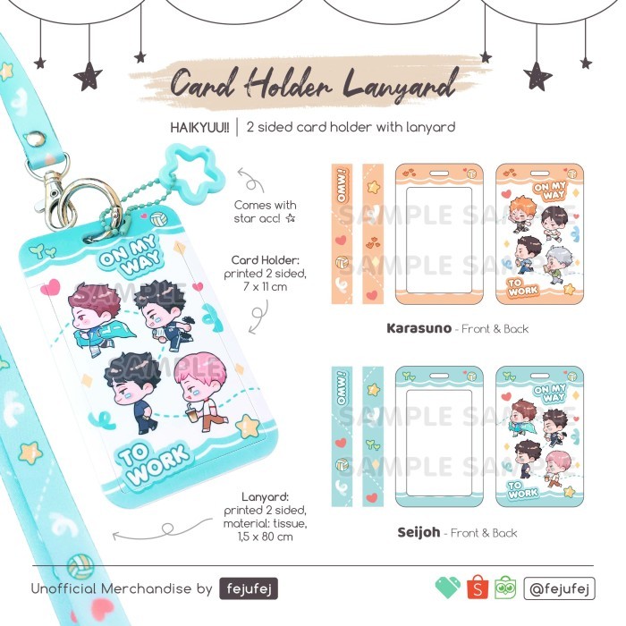 

[Fejufej] Haikyuu Id Card Holder Lanyard Tempat Kartu Photocard