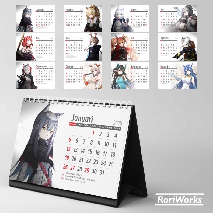 

Kalender Meja 2025 - Arknights