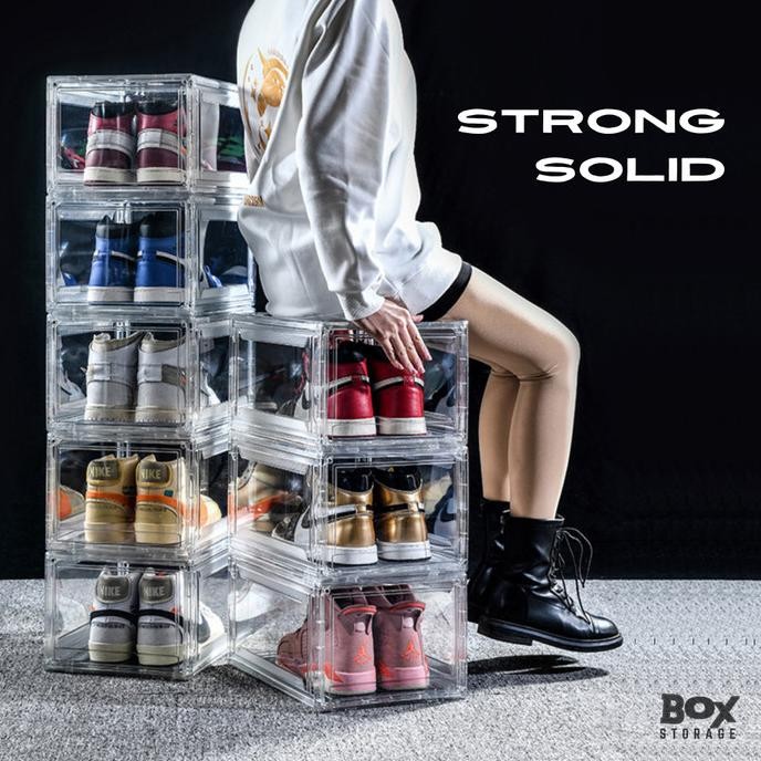 CrystalSneakers Box Front Drop Full Acrylic Clear Transparent