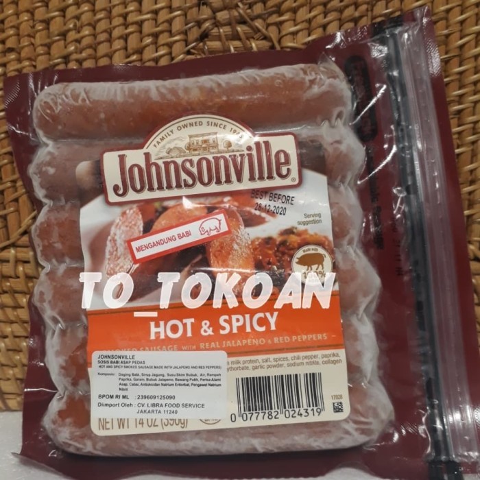 

JOHNSONVILLE SMOKED SAUSAGE HOT & SPICY SOSIS BABI 396 GR