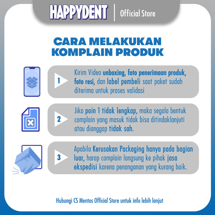 

HAPPYDENT COOL WHITE 369.6G - PERMEN KARET RASA MINT (6 BOTTLES)