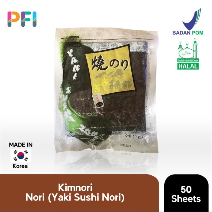 

KIMNORI YAKI SUSHI NORI SEAWEED SHEETS 50S 140GR